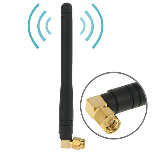 Wewoo Antenne Wifi noir Haute Qualité 3dBi SMA Mâle 435 MHz