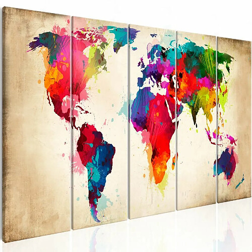 Paris Prix Tableau Imprimé Bright Continents 80 x 200 cm