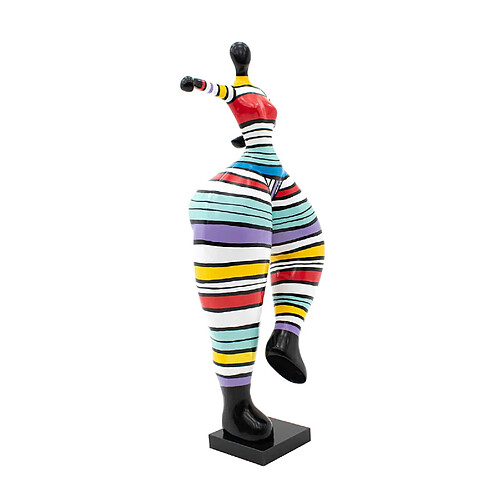 Statuette Silhouette Décorative Femme Bras Kuatéh Georgia en Polyrésine 55x34x138 cm Multicolore