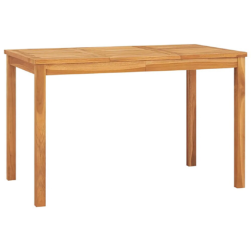 vidaXL Table à dîner de jardin 120x70x77 cm Bois de teck solide