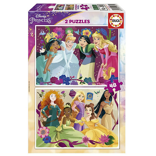 Educa Borras Puzzle 2 x 48 - Princesses disney