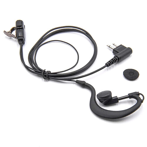 vhbw Casque d'écoute pour Motorola CP040, GP300, GP600, GP68, GP73, GP88 radio walkie Talkie PTT