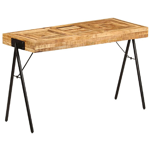 vidaXL Table à écrire Bois de manguier massif 118 x 50 x 75 cm