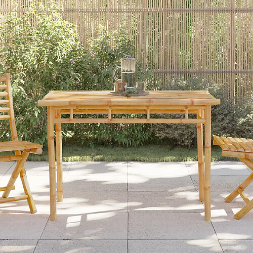 vidaXL Table à manger de jardin 110x55x75 cm bambou