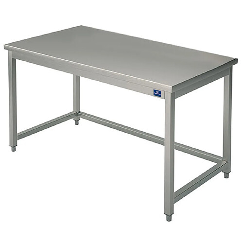 Mastro Table Inox de Travail sans Etagère et sans Dosseret Gamme 700 mm - Virtus