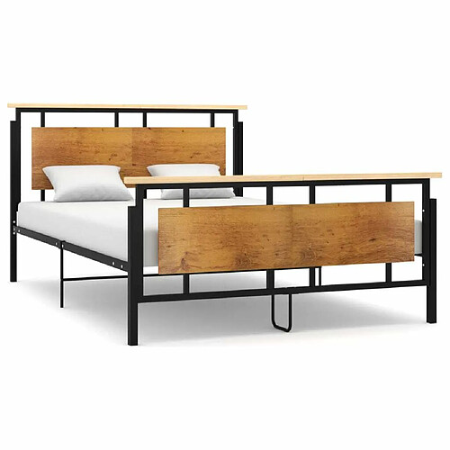 Maison Chic Lit adulte - Lit simple Cadre de lit,Structure du lit Contemporain Métal 140x200 cm -MN33092