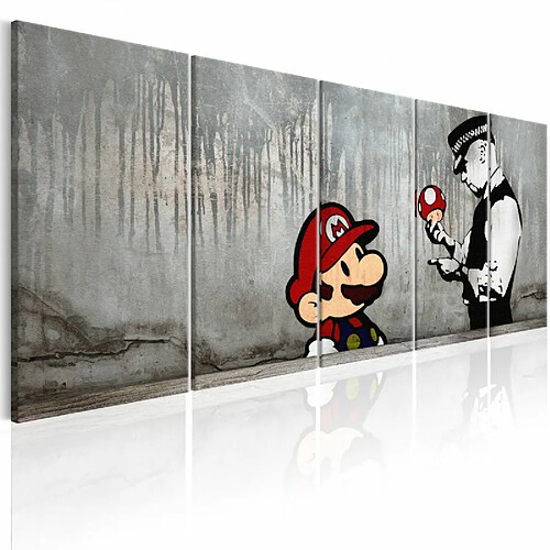 Paris Prix Tableau Imprimé Mario Bros on Concrete 90 x 225 cm