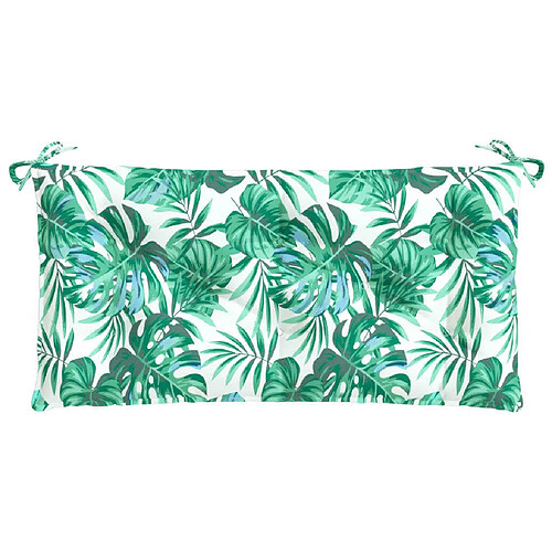 Maison Chic Coussin Confort | pouf | Coussin de banc de jardin motif de feuilles 110x50x7 cm -GKD83948