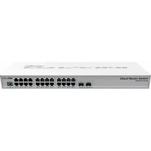 Mikrotik CRS326-24G-2S+RM commutateur réseau L2 Gigabit Ethernet (10/100/1000) Gris Connexion Ethernet, supportant l'alimentation via ce port (PoE)