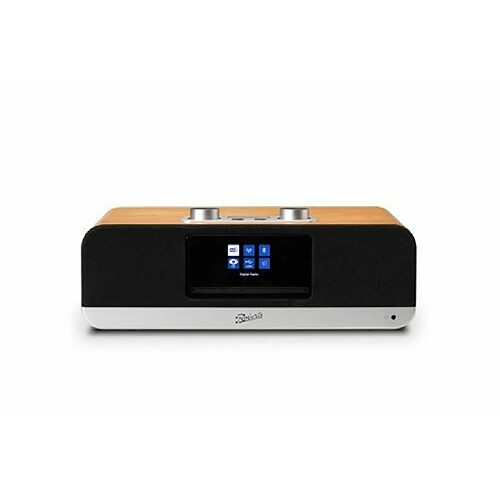 Roberts - système Audio Blutune300 - Radio FM, Bluetooth, CD, USB, Double Alarme, amplificateur de Basses, égalisateurs, stéréo, Streaming, télécommande, Garantie 2 Ans - Cerisier