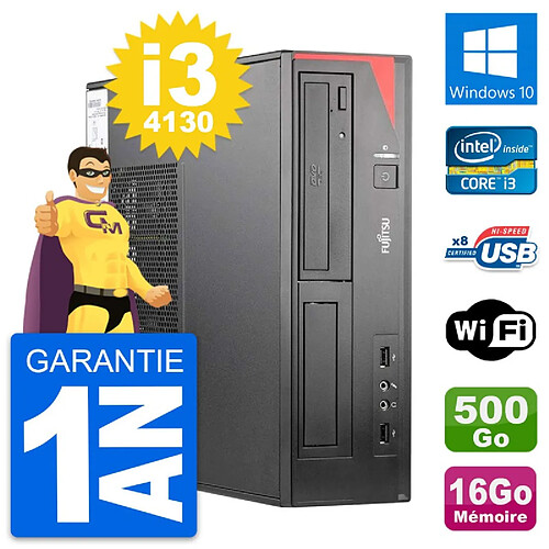 PC Fujitsu Esprimo E520 DT Intel i3-4130 RAM 16Go Disque 500Go Windows 10 Wifi · Occasion