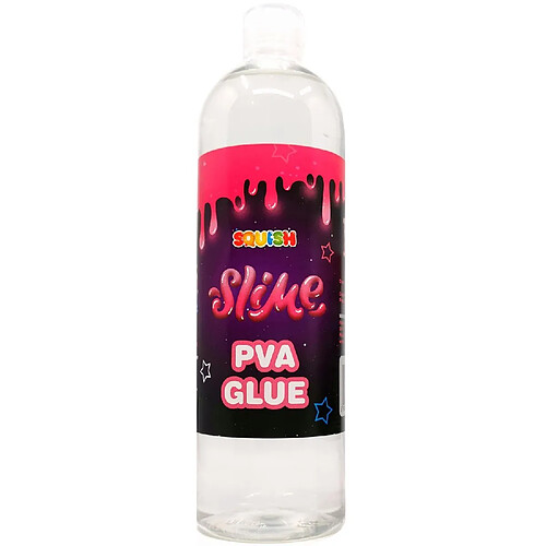 COLLE SLIME PVA POUR FAIRE DU SLIME 500 ML TRANSPARENT DIY