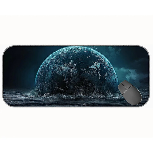 Universal (750x300x3) Pad de souris de jeu étendu, souris artistique Sci Fi Mousepad professionnel, bords cousus