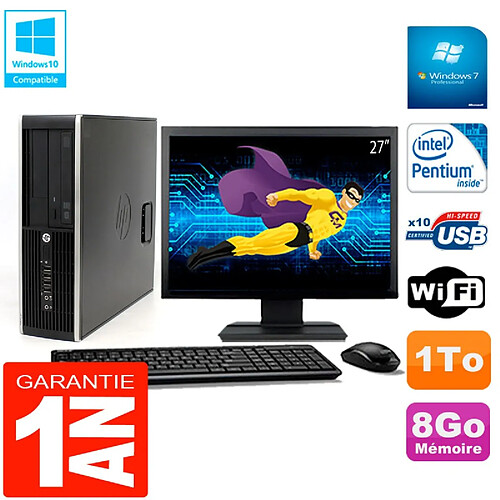 PC HP Compaq Pro 6200 SFF Ecran 27" Intel G840 8Go 1To Graveur DVD Wifi W7 · Occasion