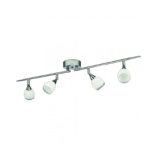 Luminaire Center Plafonnier chrome Lutina 4 Ampoules