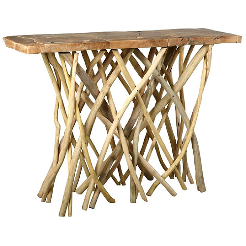 Aubry Gaspard Console teck pied branchage Puzzle - Arthur.