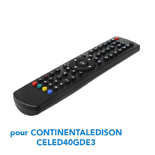 Télécommande TV de remplacement Vestel pour CONTINENTALEDISON CELED40GDE3