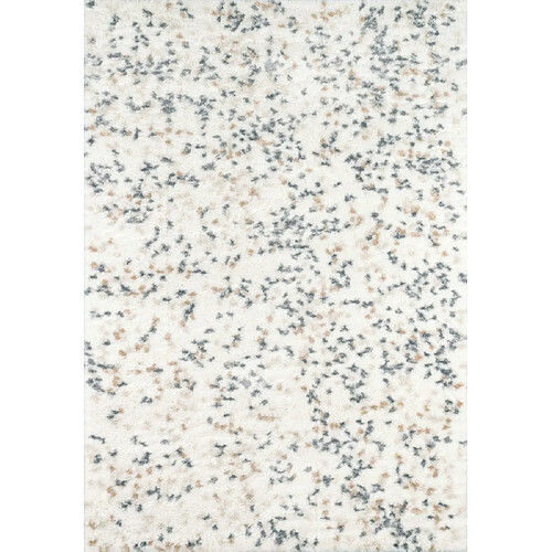 Jardindeco Tapis intérieur en polyester poils longs Léna confettis 290 x 200 cm.