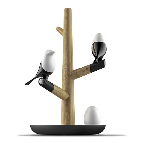 Wewoo Lampe Lucky Bird LED de table de nuit Base en bois Capteur de mouvement intelligent Salon Chambre de bureau 2 oiseaux 1 oeuf