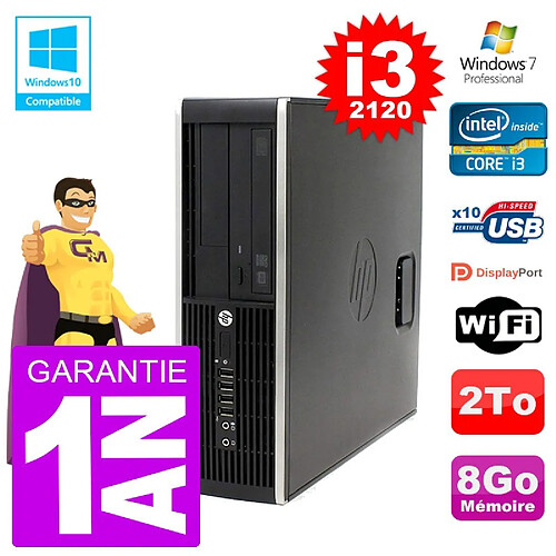 PC HP 6200 SFF Intel i3-2120 RAM 8Go Disque 2To Graveur DVD Wifi W7 · Occasion