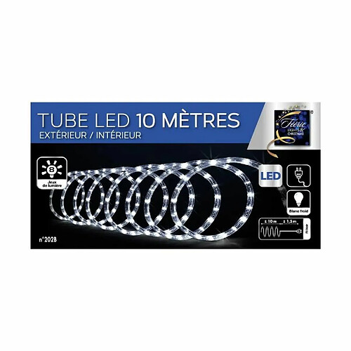 Feeric Christmas Guirlande lumineuse extérieur Tube LED 8 Fonctions 10 m Blanc