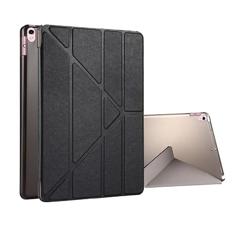 Wewoo Coque noir pour iPad Pro 10.5 pouces Silk Texture Horizontal déformation flip étui en cuir avec 4 pliage titulaire et sommeil / réveil