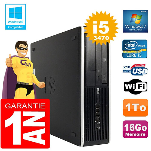 PC HP Compaq 8300 SFF Core I5-3470 Ram 16Go Disque 1 To Graveur DVD Wifi W7 · Occasion