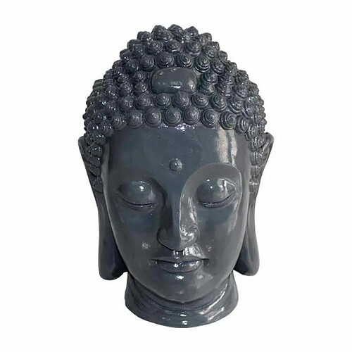 Paris Prix Statue Déco Tête de Bouddha 34cm Gris