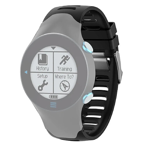 Wewoo Bracelet pour montre connectée de en silicone Smartwatch Garmin Forerunner 610 noir