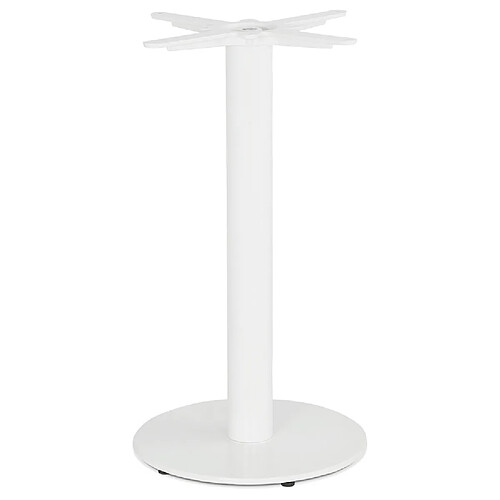 Alterego Pied de table rond 'CORTADO' 75 en métal blanc intérieur/extérieur