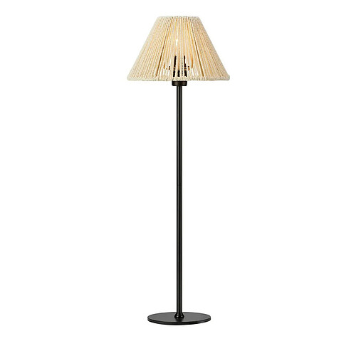 Markslojd Lampe de table 1 lumière noire avec abat-jour conique beige