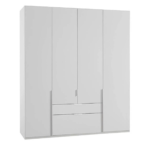 Inside 75 Armoire 4 portes 2 tiroirs WILMA 180 cm blanche