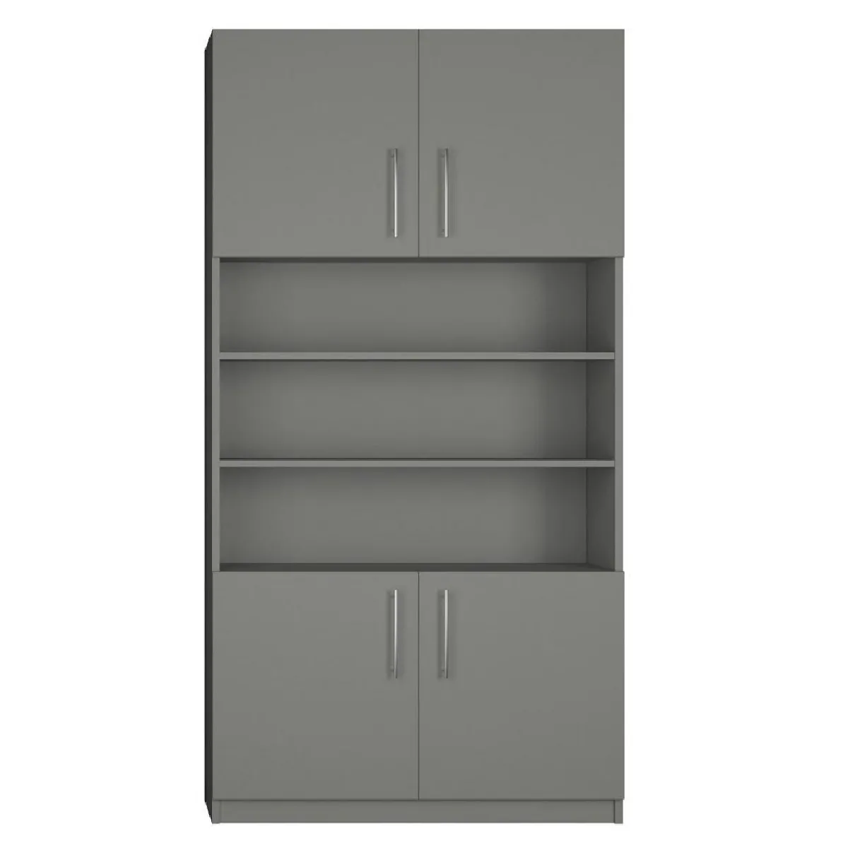 Inside 75 Armoire de rangement niche centrale, 4 portes largeur 100 cm coloris gris graphite mat