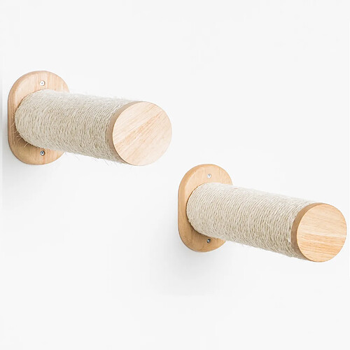 RHR Quality RHRQuality Mur d'Escalade Chats - Sets de Poteaux de Sisal (Beige)