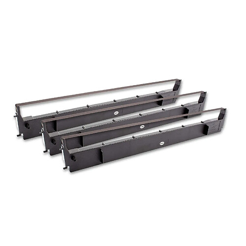 3 x bande d'encrage vhbw de type Epson C13S015020, S015020 pour imprimante matricielle Epson LQ1000, LQ1010, LQ1070, LQ1070+, LQ1170, LQ1600, LQ1600K.