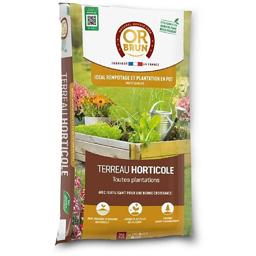 Terreau horticole - OR BRUN - OBRTHOR70N - 70 L