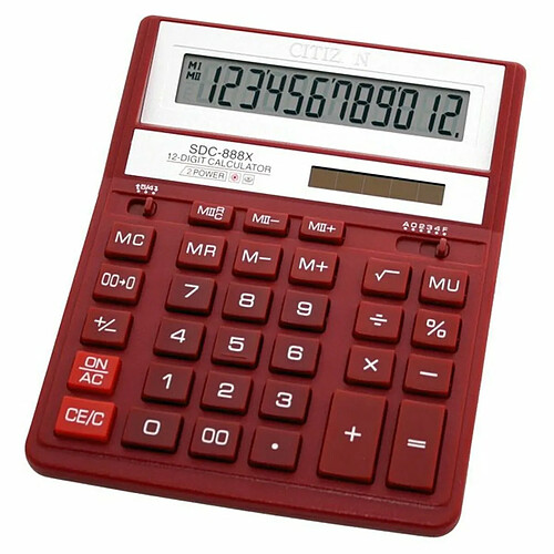 Calculatrice financière Citizen SDC-888X 15,8 x 20,3 x 3,1 cm Rouge Plastique