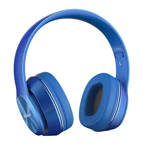 Justgreenbox Casque Bluetooth sans fil Over-ear 5.0 Casques de sport prenant en charge la carte TF 3,5 mm AUX IN Radio FM, Bleu