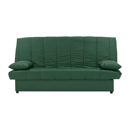 Banquette clic clac 3 places - Tissu 100% coton Vert - Style Contemporain - L 190 x P92 cm - MILA