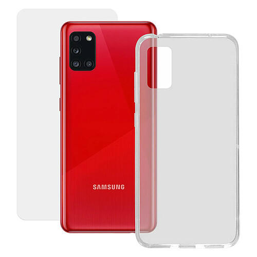 Uknow Film Protecteur en Verre Trempé pour Téléphone Portable + Étui pour Téléphone Portable Samsung Galaxy A21s Contact