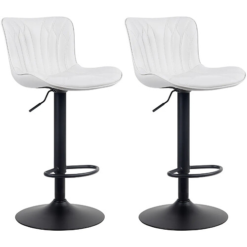 Non Lot de 2 tabourets de bar Linus simili cuir