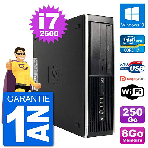 PC HP Compaq Pro 6300 SFF Intel i7-2600 RAM 8Go Disque Dur 250Go Windows 10 Wifi · Occasion