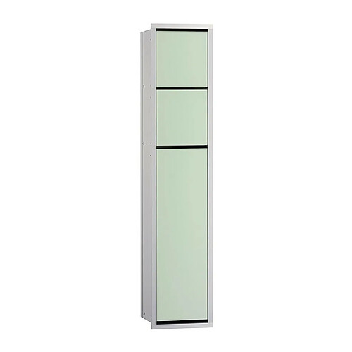 Emco Armoire Module WC ASIS 150 à encastrer, 809 mm aluminium / optiwhite