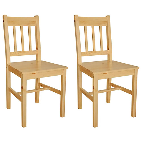 Maison Chic Lot de 2 Chaises à manger,Chaise pour cuisine,Solide Structure bois de pin -MN51637