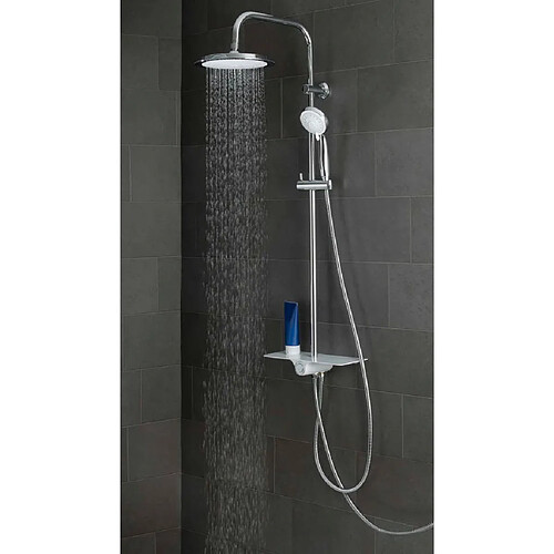 SCHÜTTE Ensemble de douche au-dessus de tête AQUASTAR blanc-chrome