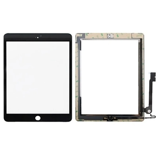 Wewoo Pour iPad 4 noir Bouton de contrôleur + de clé de maison PCB Flex câble + panneau tactile d'installation