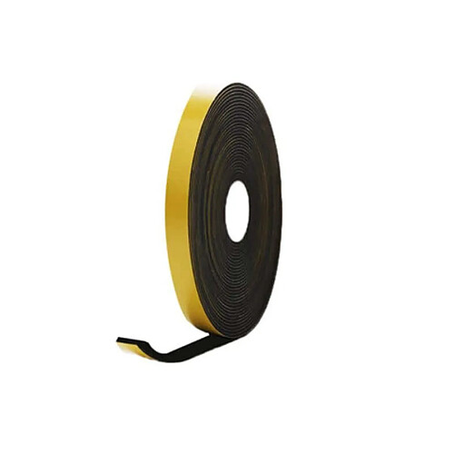 Mousse noire adhésive caoutchouc epdm 15x4mm longueur 10m