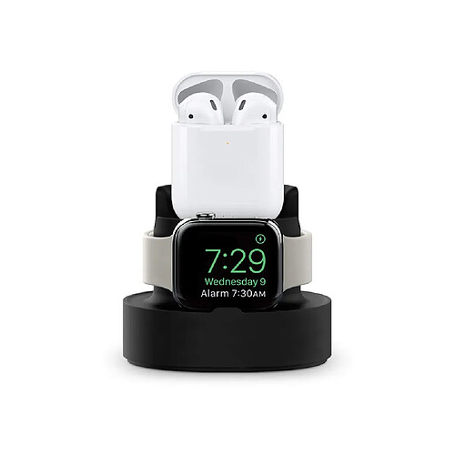 Eko Socle de Charge pour Apple Watch et AirPods / Smartphone 2 en 1 Durable en TPU Noir