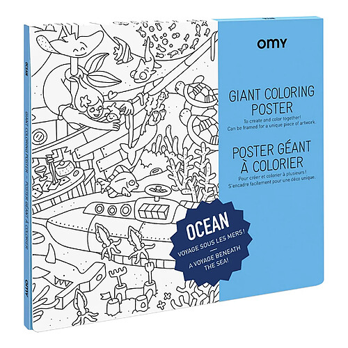 Poster Géant à colorier Sous lOcéan by OMY