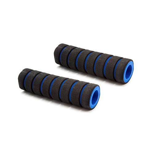 vhbw Poignées de guidon, poignées de vélo, bleu / noir 17mm pour vélo